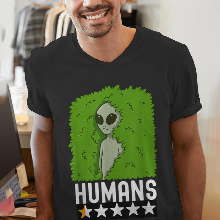 Alien Avoids Humans Sarcastic Introvert Humor Men's V-Neck T-Shirt Alien Avoids Humans Sarcastic Introvert Humor Men's V-Neck T-Shirt