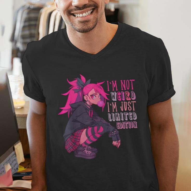 Anime Girl I'm Not Weird Just Limited Edition Introvert Goth Men's V-Neck T-Shirt Anime Girl I'm Not Weird Just Limited Edition Introvert Goth Men's V-Neck T-Shirt