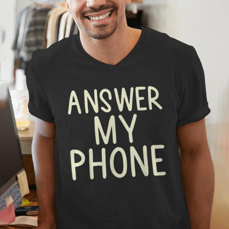 Answer My Phone I Introvert Men's V-Neck T-Shirt Answer My Phone I Introvert Men's V-Neck T-Shirt