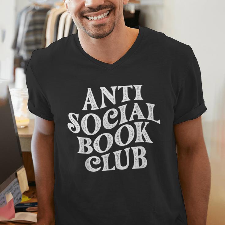 Anti Social Book Club Book Lover Reading Bookworm Reader Men's V-Neck T-Shirt