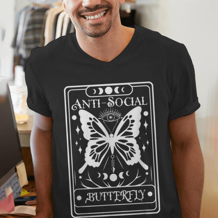 Anti-Social Butterfly Introvert Dislike People Men's V-Neck T-Shirt
