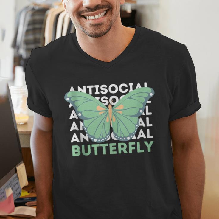 Anti-Social Introvert Butterfly Men's V-Neck T-Shirt Anti-Social Introvert Butterfly Men's V-Neck T-Shirt