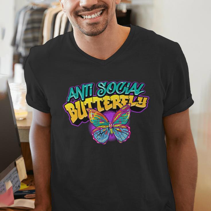 Antisocial Butterfly Shirts For Introvert Men's V-Neck T-Shirt Antisocial Butterfly Shirts For Introvert Men's V-Neck T-Shirt