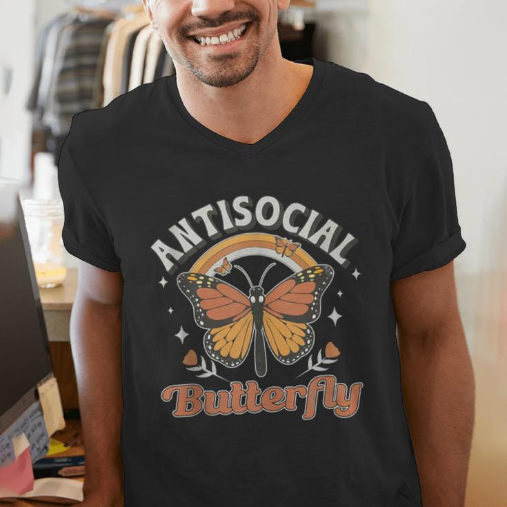 Antisocial Butterfly Tee For Introvert Men Women Girls Men's V-Neck T-Shirt Antisocial Butterfly Tee For Introvert Men Women Girls Men's V-Neck T-Shirt