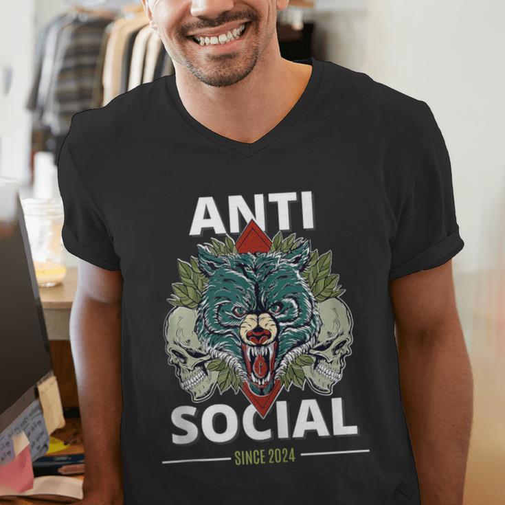 Antisocial Introvert I Like Being Alone Men's V-Neck T-Shirt Antisocial Introvert I Like Being Alone Men's V-Neck T-Shirt