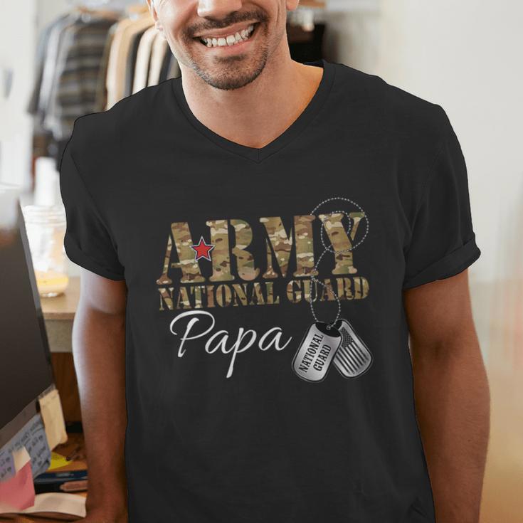 Army National Guard Papa Army National Guard Graduation Papa Men's V-Neck T-Shirt