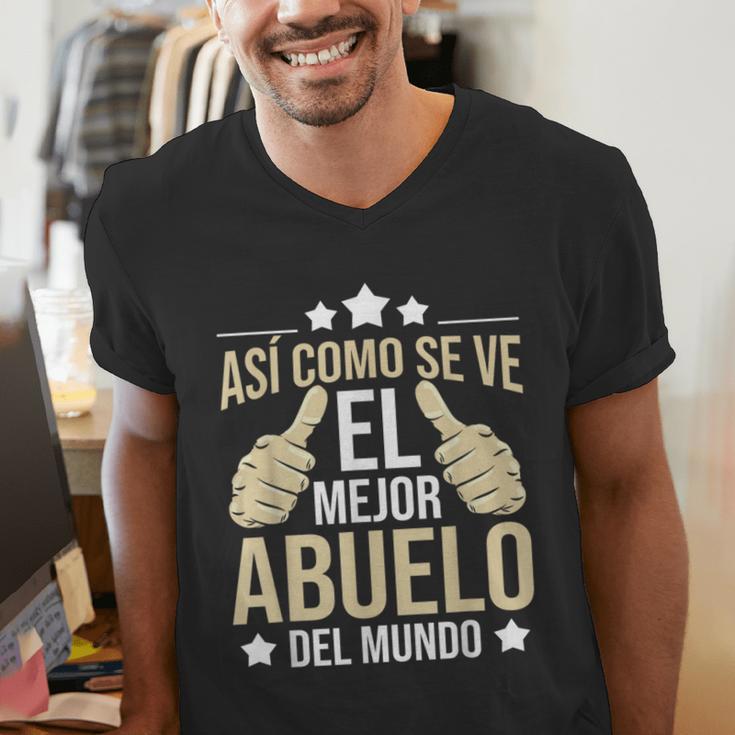 Así Como Se Ve El Mejor Abuelo Del Mundo Grandfather Dad Men's V-Neck T-Shirt