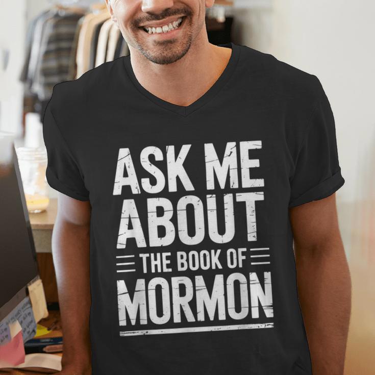 Ask Me About The Book Of Mormon Men's V-Neck T-Shirt