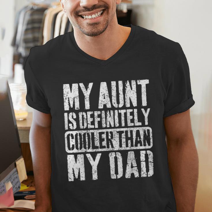 My Aunt Is Definitely Cooler Than My Dad Boy Girl Aunt Love Men's V-Neck T-Shirt