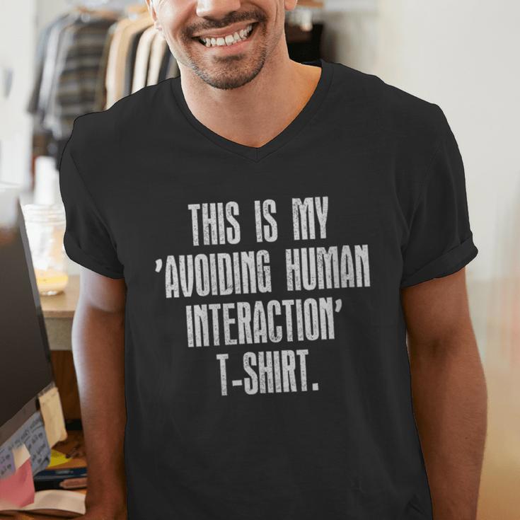 This Is My Avoiding Human Interaction Anti Social Introvert Men's V-Neck T-Shirt This Is My Avoiding Human Interaction Anti Social Introvert Men's V-Neck T-Shirt