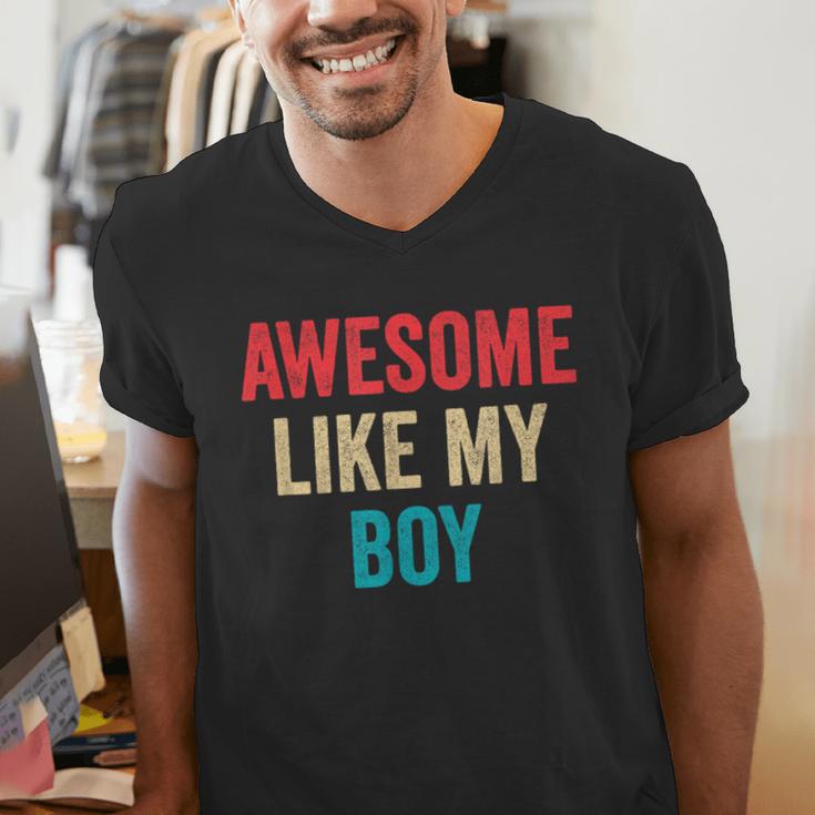 Awesome Like My Boy Mom Dad Men's V-Neck T-Shirt