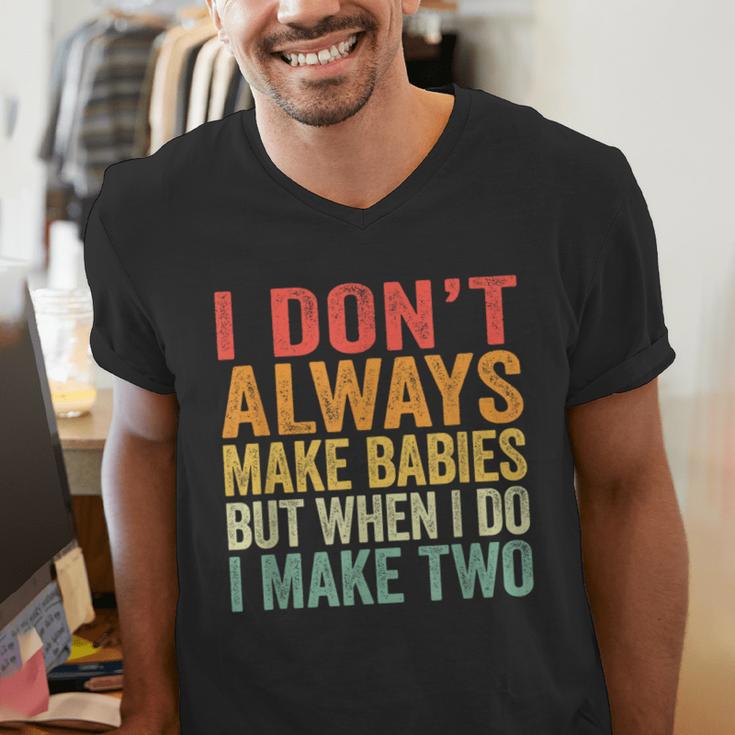 Baby Twins For Pregnant Mum Dad Men's V-Neck T-Shirt