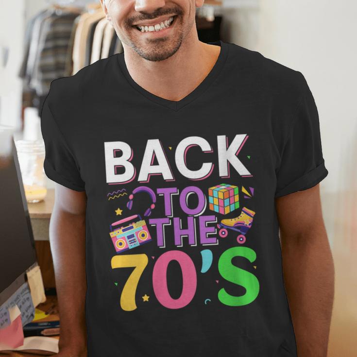 Back To The 70's Mixtape Era Nostalgia Retro 1970 70's Style Men's V-Neck T-Shirt