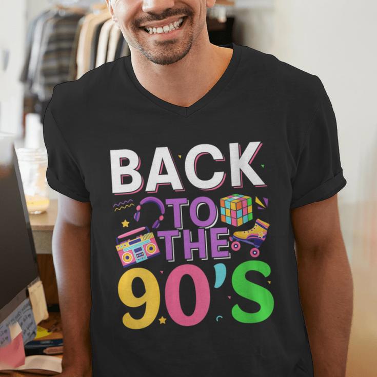 Back To The 90's Mixtape Era Nostalgia Retro 1990 90's Style Men's V-Neck T-Shirt