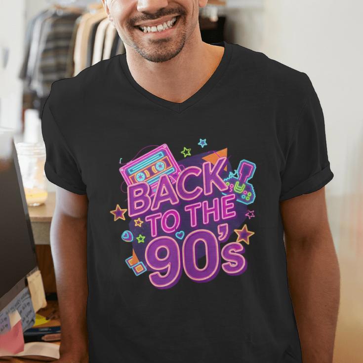 Back To The 90s Retro Nostalgia Men's V-Neck T-Shirt Back To The 90s Retro Nostalgia Men's V-Neck T-Shirt