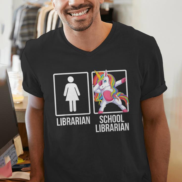 Back To School Library Unicorn Book Lover School Librarian Men's V-Neck T-Shirt Back To School Library Unicorn Book Lover School Librarian Men's V-Neck T-Shirt
