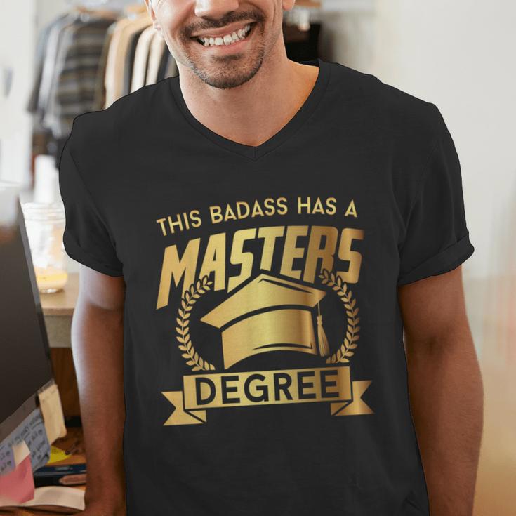 This Badass Has a Masters Degree College Graduation Men's V-Neck T-Shirt
