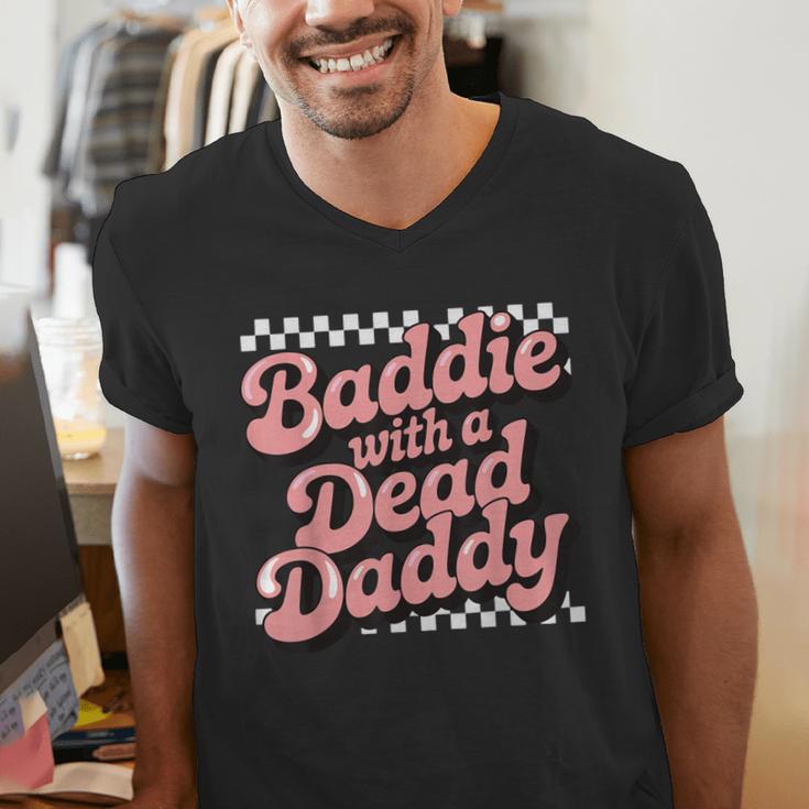 Baddie With A Dead Daddy Men's V-Neck T-Shirt