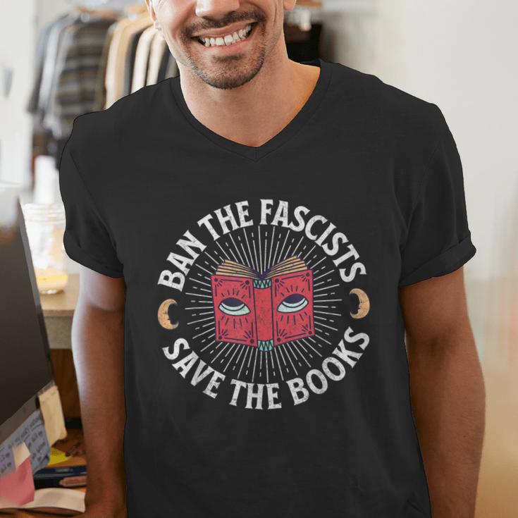 Ban The Fascists Save The Books Banned Books Free Speech Men's V-Neck T-Shirt