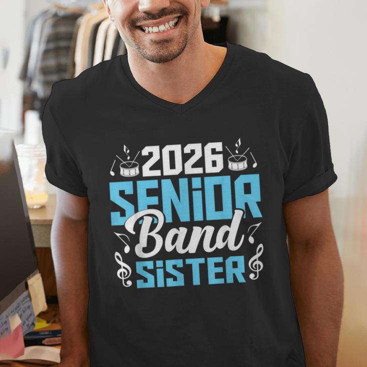 Band Senior Sister Class Of 2026 Senior Band Graduation Men's V-Neck T-Shirt