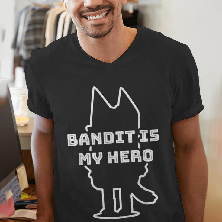 Bandit Is My Hero Kid's Show Dad Dog Men's V-Neck T-Shirt
