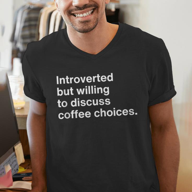 Barista Coffee Lovers Sarcastic Introvert Men's V-Neck T-Shirt