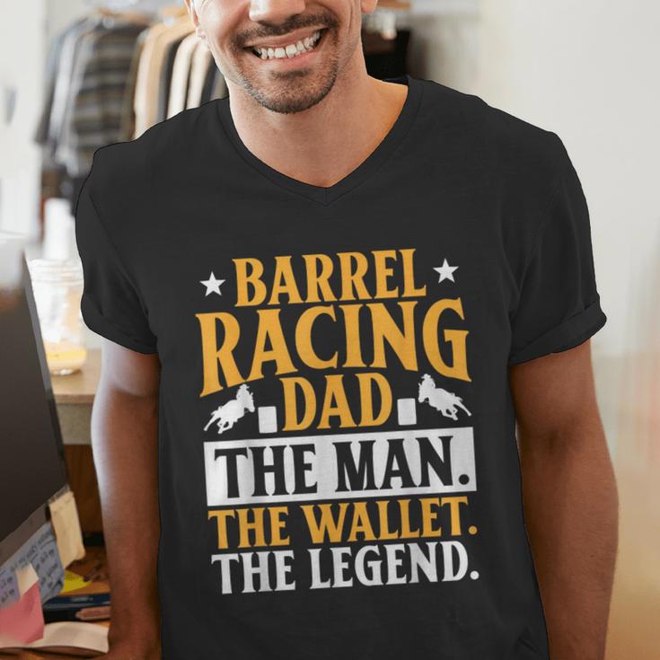 Barrel Racing Dad Horse Barrel Racer Men's V-Neck T-Shirt