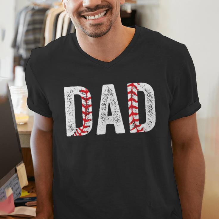 Baseball Dad Joke Sayings Fathers Day From Son Men's V-Neck T-Shirt
