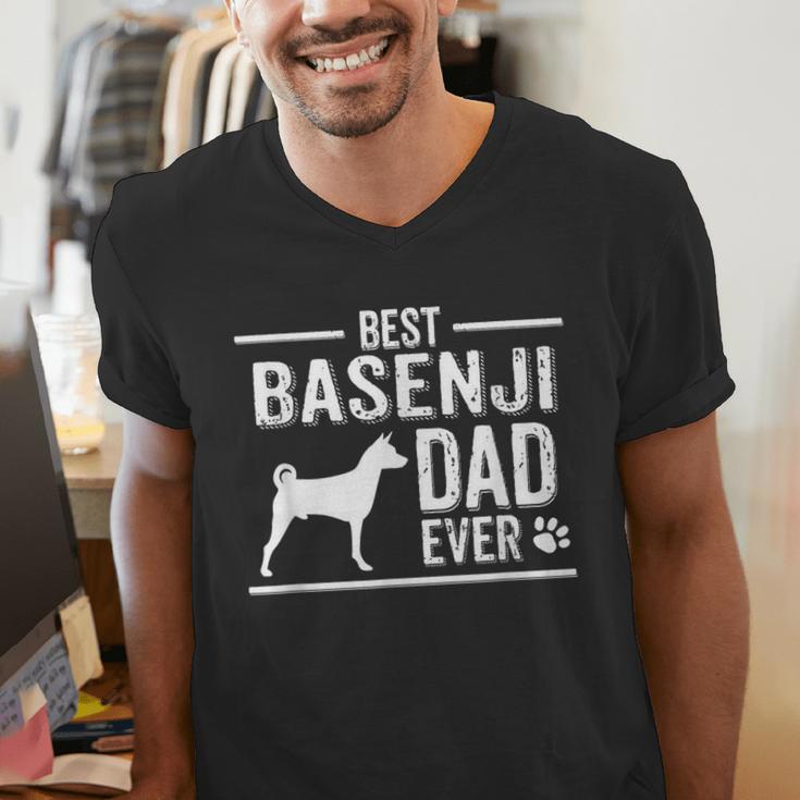 Basenji Dad Best Dog Owner Ever T-Shirt Men's V-Neck T-Shirt