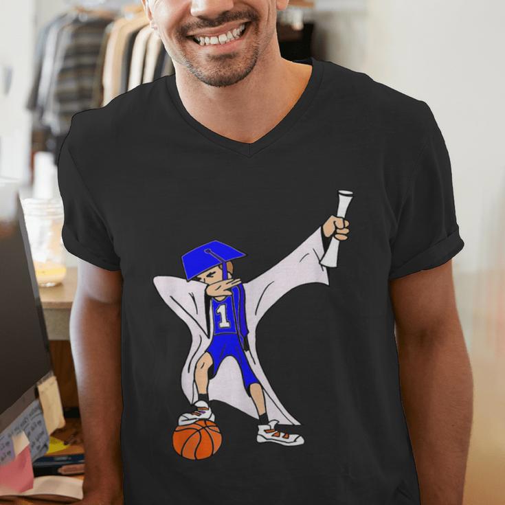 Basketball Dabbing Shirt Senior Graduation Him Her Men's V-Neck T-Shirt