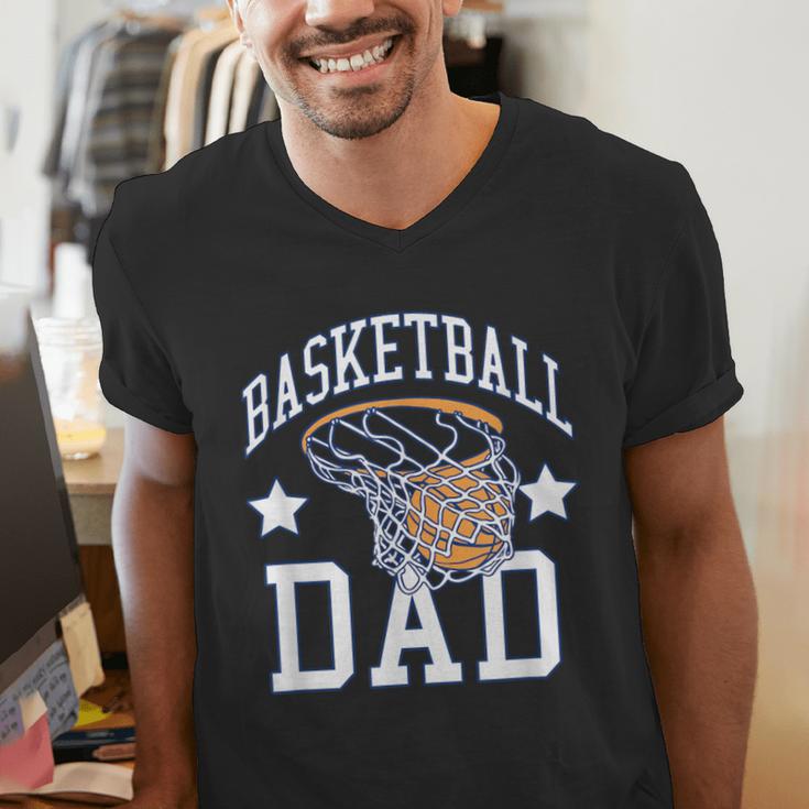 Basketball Dad Coach Sports Fan Men's V-Neck T-Shirt Basketball Dad Coach Sports Fan Men's V-Neck T-Shirt