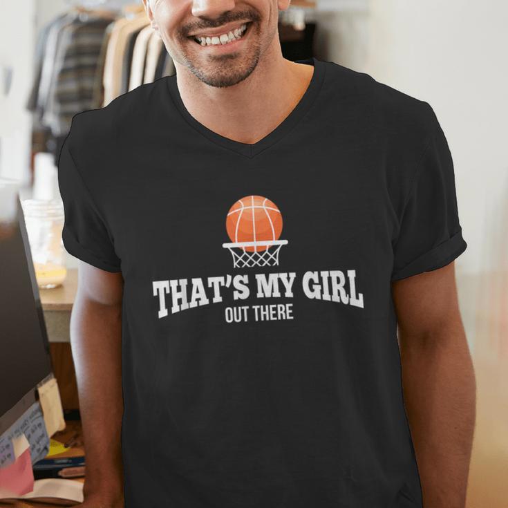 Basketball For Mom & Dad That's My Girl T-Shirt Men's V-Neck T-Shirt