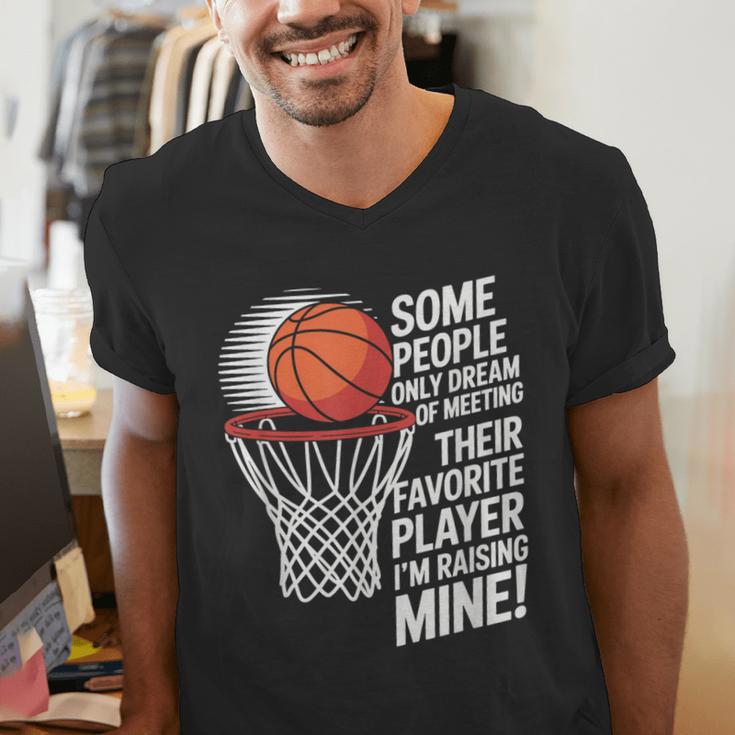 Basketball Mom Or Dad Basketball Parent Men's V-Neck T-Shirt
