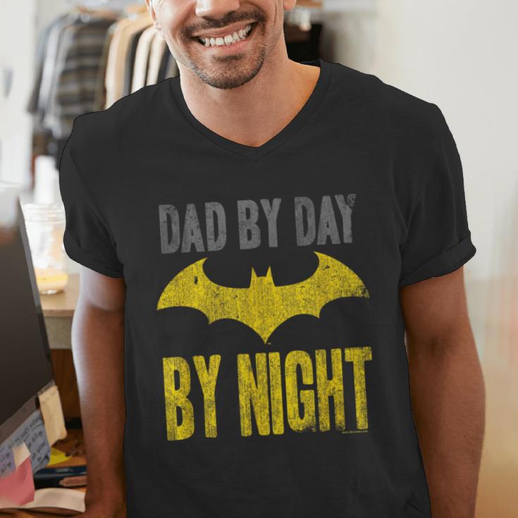 Batman Dad By Day Men's V-Neck T-Shirt
