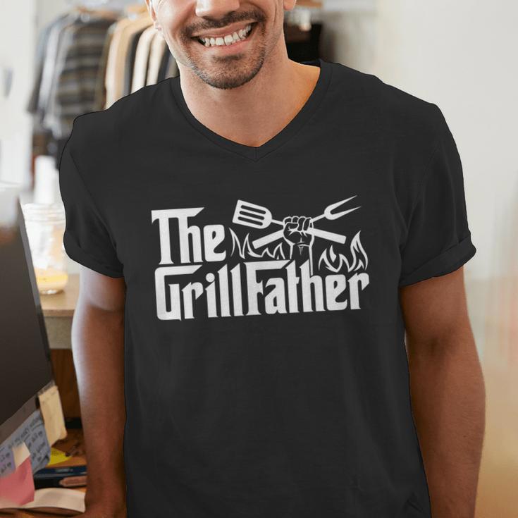 Bbq Dad Retro Grill Father Father's Day Men's V-Neck T-Shirt
