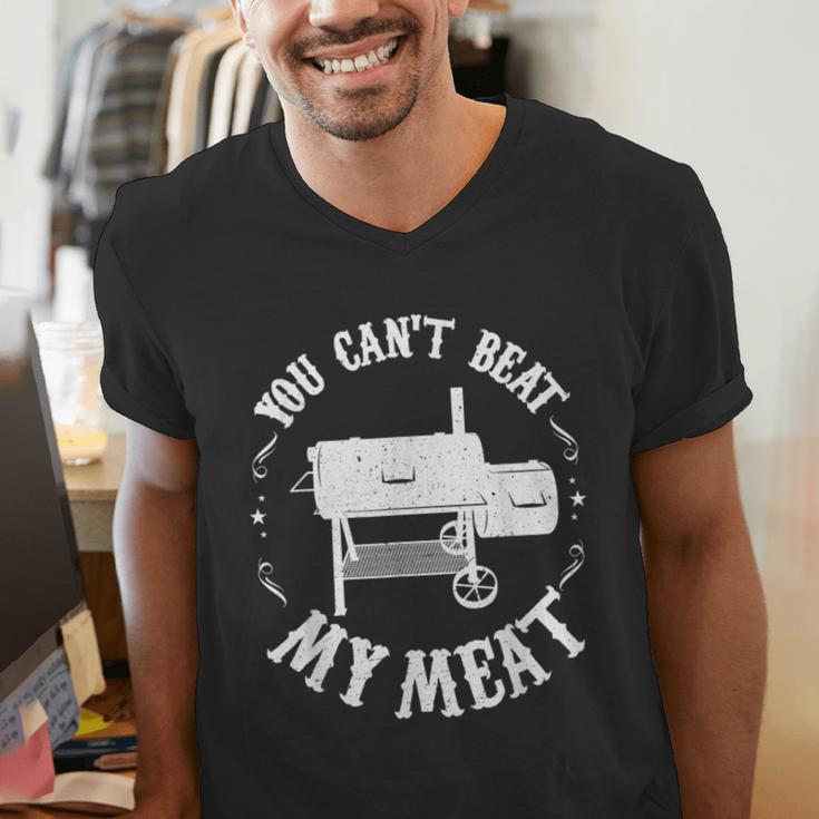 BBQ Pit Reverse Flow Smoker Accessory Dad Grill Men's V-Neck T-Shirt