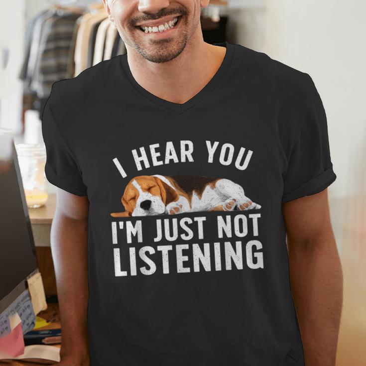 Beagle For Men Women Dad Mom Beagle Dog Lovers Men's V-Neck T-Shirt