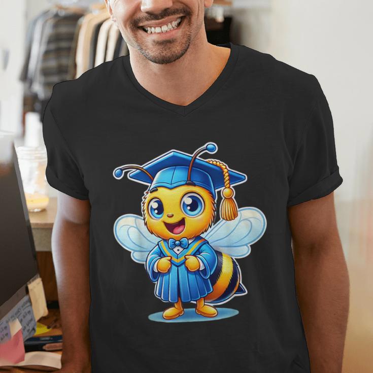 Bee Graduation Cute Kindergarten Elementary High School Men's V-Neck T-Shirt