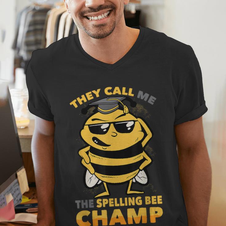 Bees They Call Me The Spelling Bee Champ Graduation Men's V-Neck T-Shirt