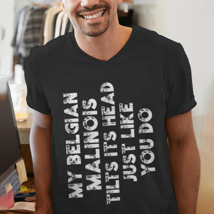 Belgian Malinois Mom Dad Dog Lover Women Men Kids Men's V-Neck T-Shirt
