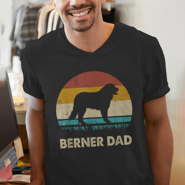 Berner Dad For Men Bernese Mountain Dog Vintage Dad Men's V-Neck T-Shirt Berner Dad For Men Bernese Mountain Dog Vintage Dad Men's V-Neck T-Shirt