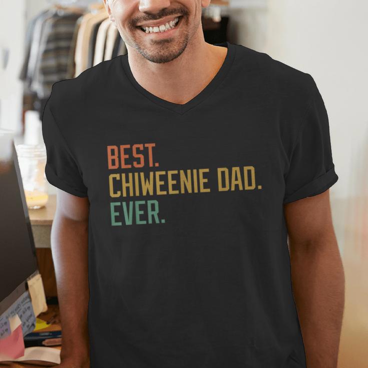 Best Chiweenie Dad Ever Dog Breed Father's Day Canine Puppy Men's V-Neck T-Shirt