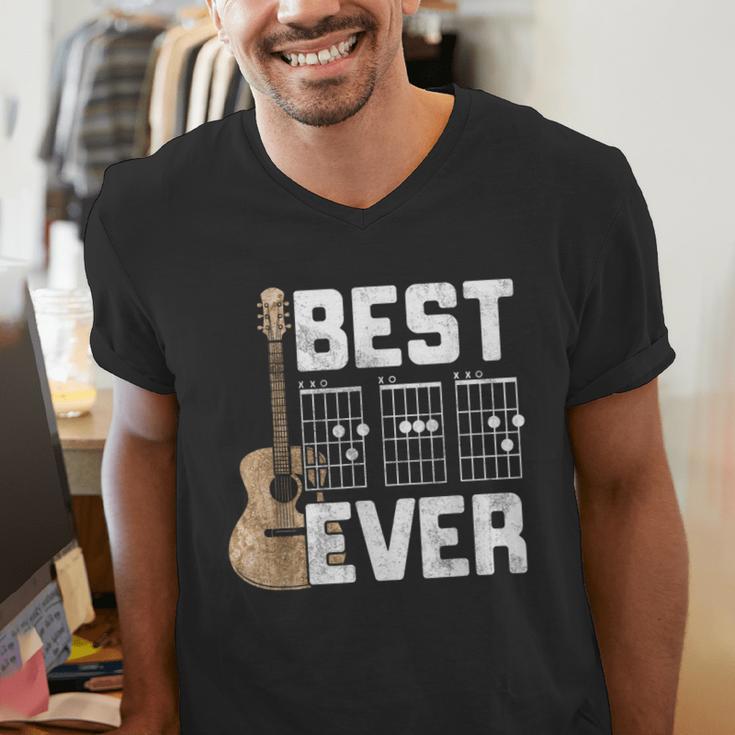 Best Dad Ever Guitarist Father D-A-D Chord Guitar Men's V-Neck T-Shirt