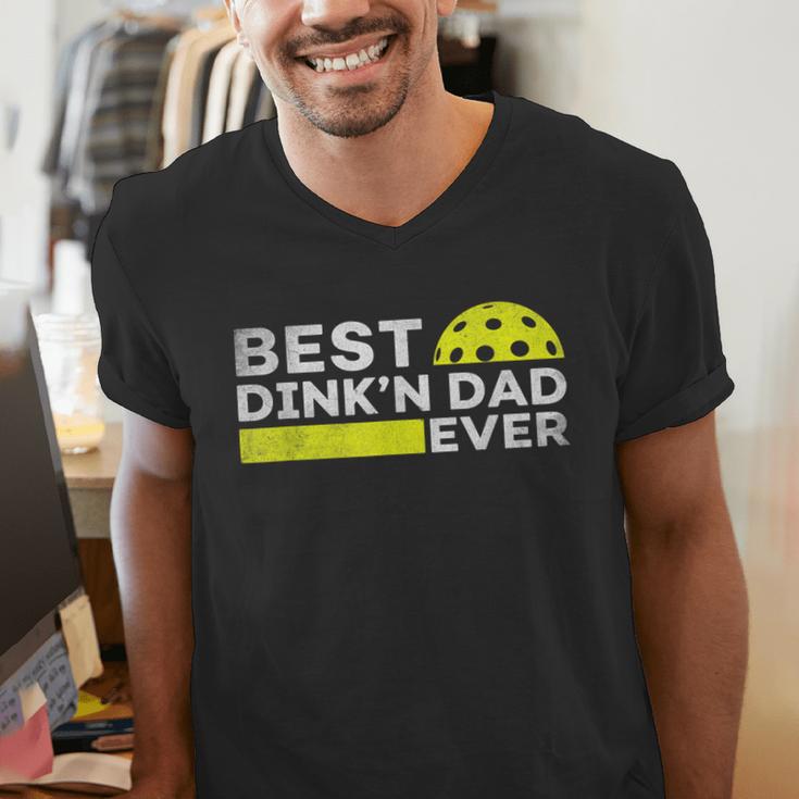 Best Dink'n Dad Ever Pickleball Men's V-Neck T-Shirt