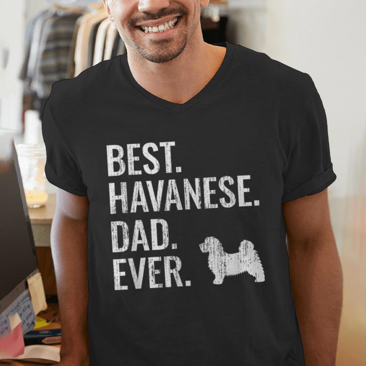 Best Havanese Dad Ever Cool Dog Owner Men's V-Neck T-Shirt Best Havanese Dad Ever Cool Dog Owner Men's V-Neck T-Shirt