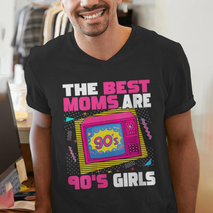 The Best Moms Are 90s Girls 90s Aesthetic Mom Nostalgia Men's V-Neck T-Shirt