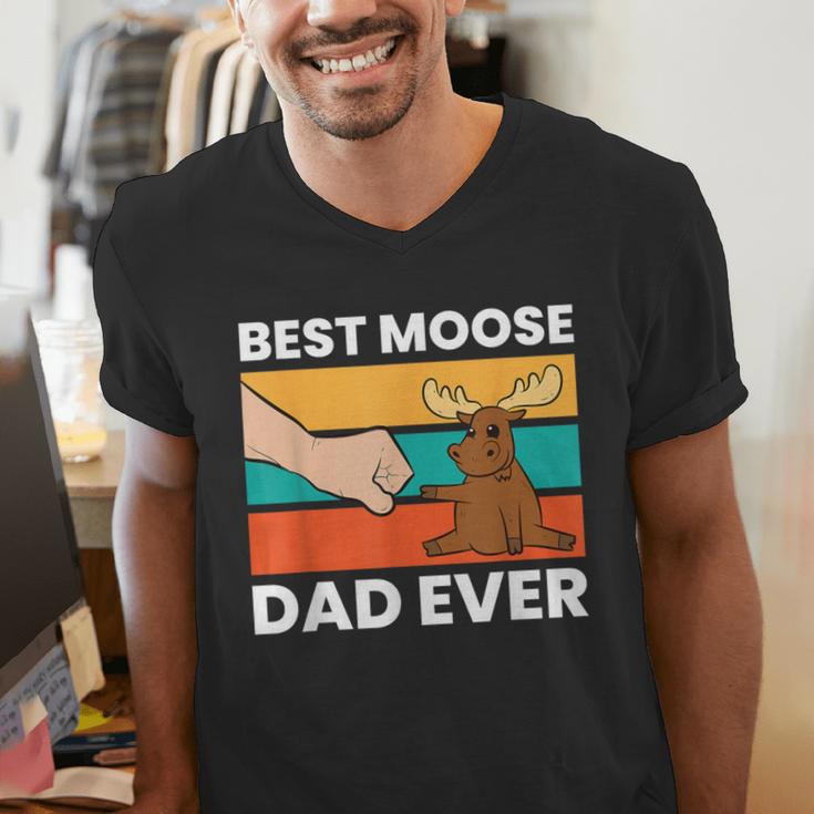 Best Moose Dad Ever Moose Men's V-Neck T-Shirt
