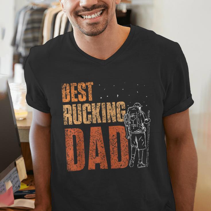 Best Rucking Dad Ruck Backpack Rucksack Workout Rucking Men's V-Neck T-Shirt