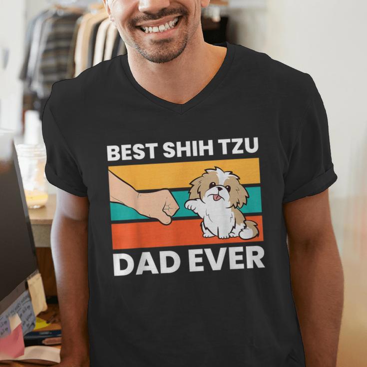 Best Shih Tzu Dad Ever Shih Tzu Men's V-Neck T-Shirt