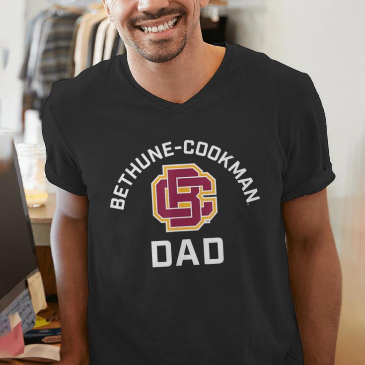 Bethune-Cookman University Wildcats Arched Dad Men's V-Neck T-Shirt